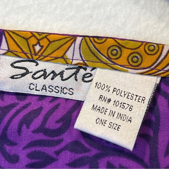 Kaftan Maxi One Size Classics Woman's House Dress Purple Gold - Picture 11 of 11